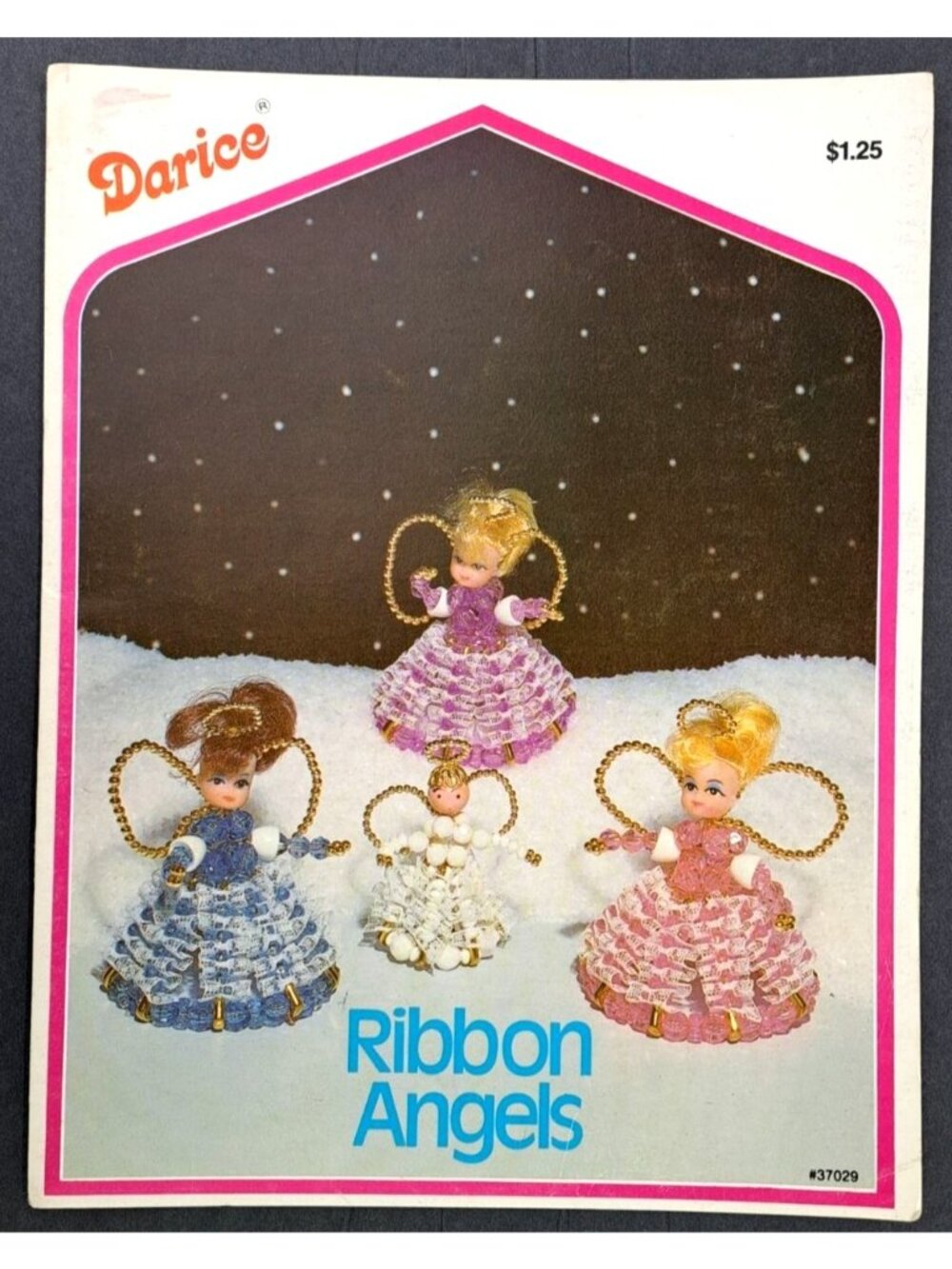 Vintage Darice Ribbon Angels Craft Instruction Booklet 1985 Bead Lace Christmas